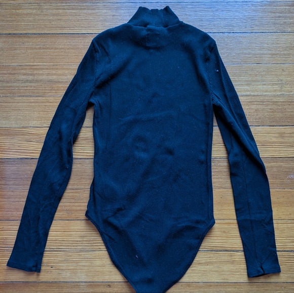 Black Ribbed Bodysuit - Picture 7 of 7